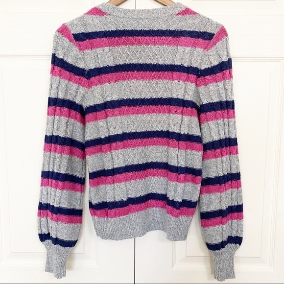 Halogen Atlantic Pacific NWOT Cable Stripe Sweater - Picture 7 of 8
